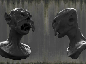 testa di mostro spaventoso Modello 3D