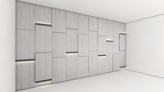 decorative light wall 3D Model .c4d .max .obj .3ds .fbx .stl .blend 