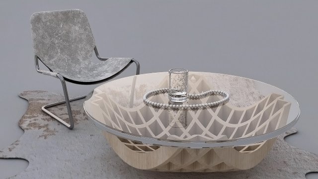 modern chair and table Modèle 3D .c4d .max .obj .3ds .fbx .stl .blend 