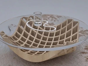 modern chair and table 3D Model