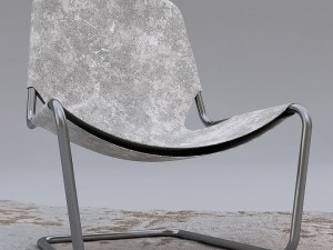 modern chair and table Modèle 3D