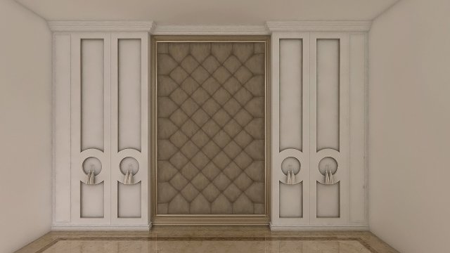 classic bed background decoration Modello 3D .c4d .max .obj .3ds .fbx .stl .blend 