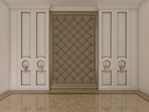 classic bed background decoration Modello 3D