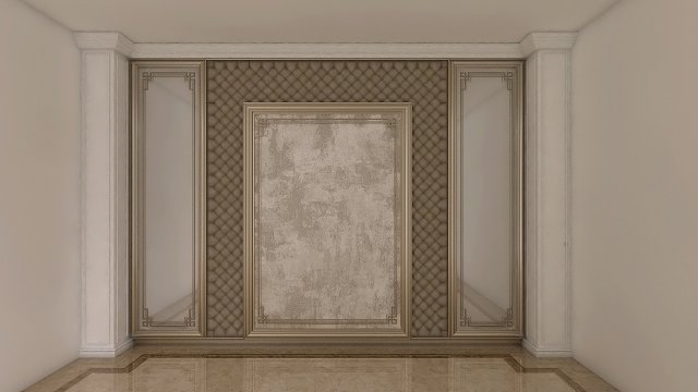 classic bed background decoration Modello 3D .c4d .max .obj .3ds .fbx .stl .blend 
