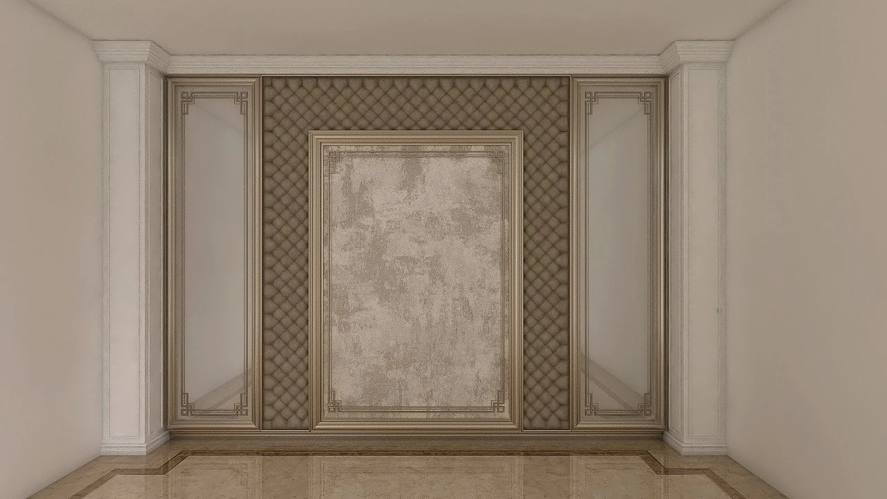 classic bed background decoration 3D Model .c4d .max .obj .3ds .fbx .stl .blend