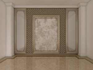 classic bed background decoration Modello 3D