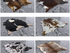 13 animal skin carpets 3D Model