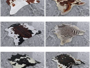 13 animal skin carpets 3D Model