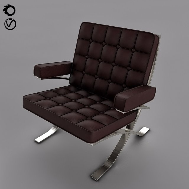 arm chair 3D 模型 .c4d .max .obj .3ds .fbx .stl .blend