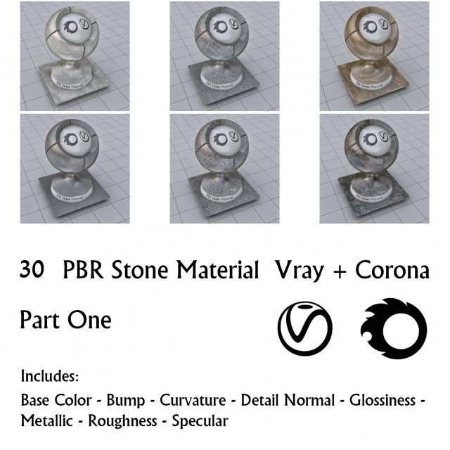 30 pbr stone materials part 1 CG Textures .c4d .max .obj .3ds .fbx .stl .blend 