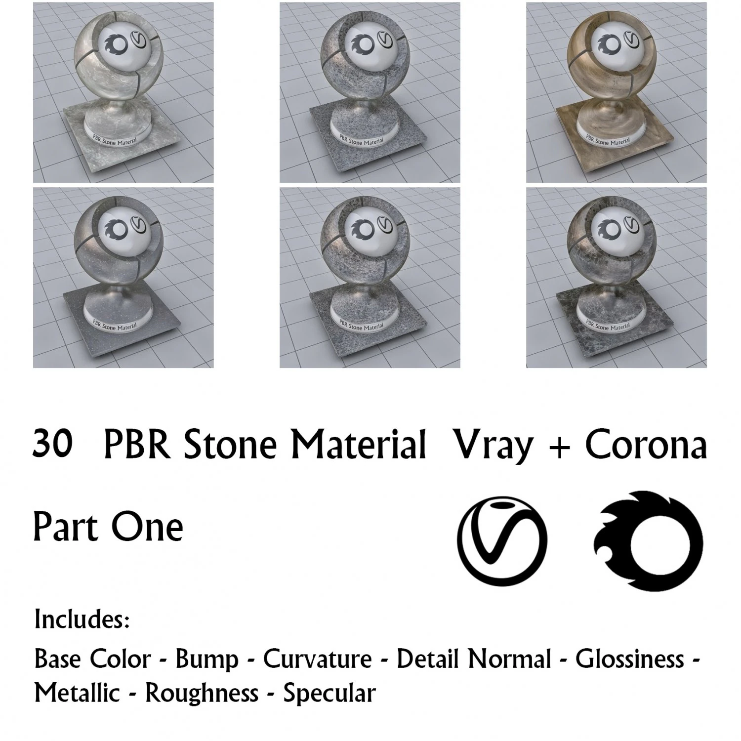 30 pbr stone materials part 1 CG Textures .c4d .max .obj .3ds .fbx .stl .blend 