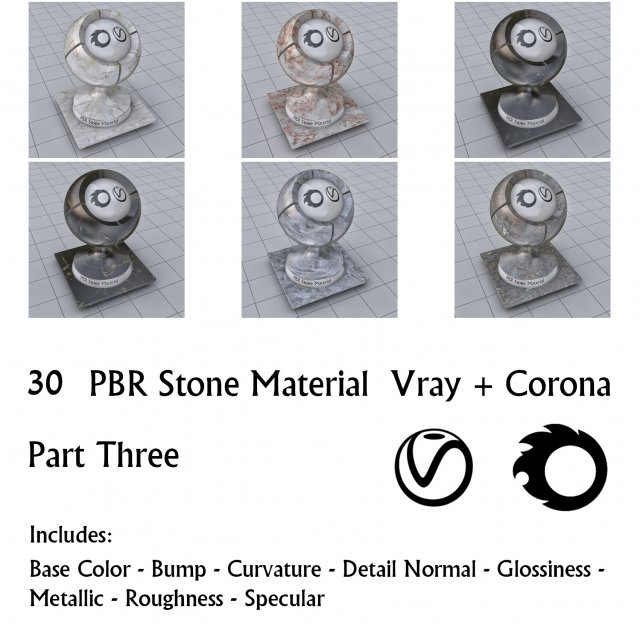 30 pbr stone materials part 3 CG Textures .c4d .max .obj .3ds .fbx .stl .blend 