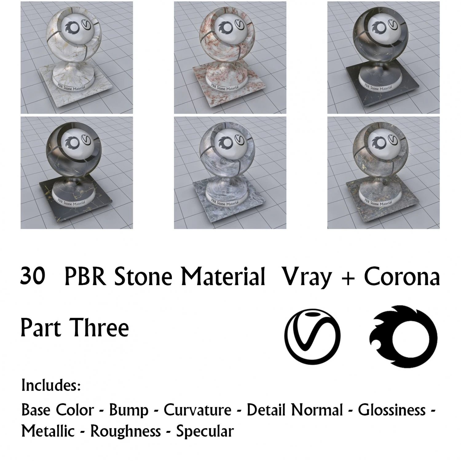 30 pbr stone materials part 3 CG Textures .c4d .max .obj .3ds .fbx .stl .blend 