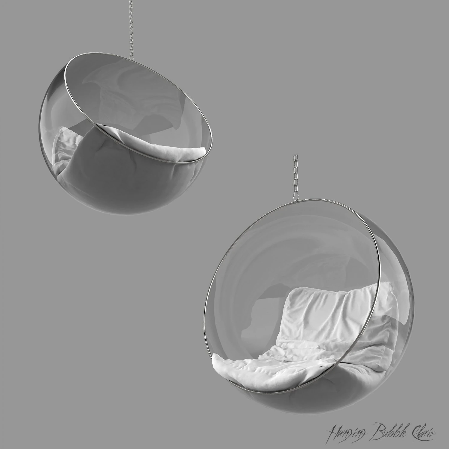 hanging bubble chair 3D Model .c4d .max .obj .3ds .fbx .stl .blend 