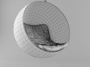 hanging bubble chair Modello 3D