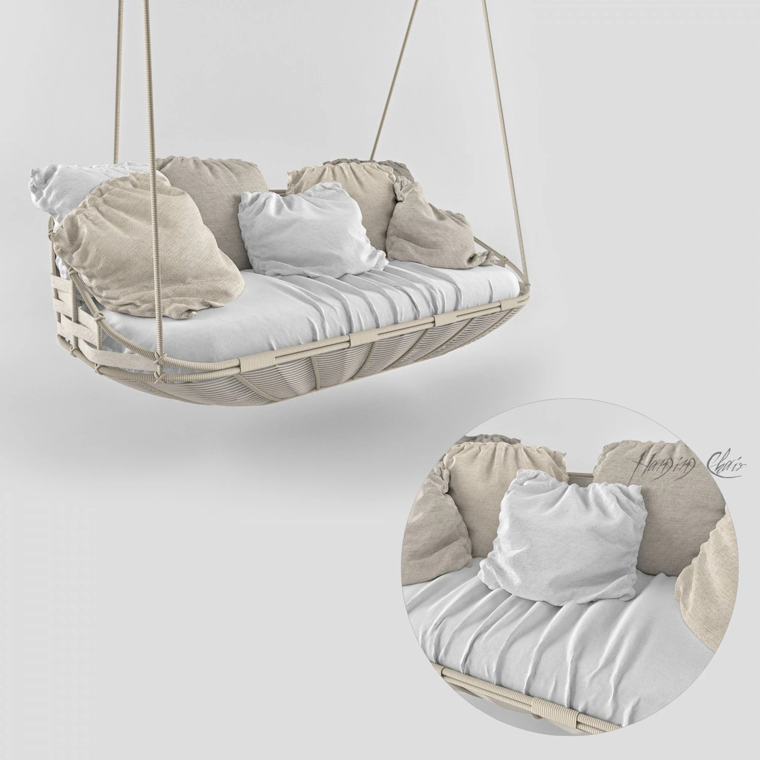 hanging chair 3D Model .c4d .max .obj .3ds .fbx .stl .blend 