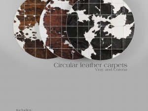 carpet pack 1 circular leather carpets 3D मॉडल