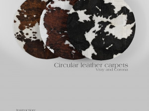 carpet pack 1 circular leather carpets 3Dモデル