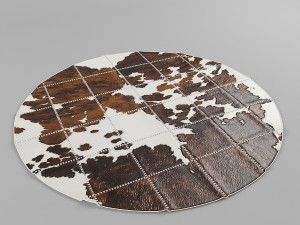 carpet pack 1 circular leather carpets 3Dモデル