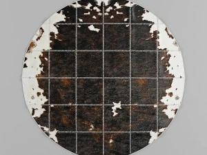 carpet pack 2 circular leather carpets 3D Model
