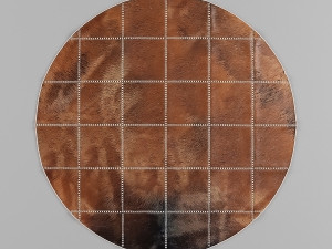carpet pack 2 circular leather carpets Model 3D
