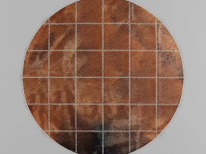 carpet pack 2 circular leather carpets 3D Model