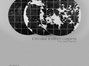 carpet pack 3 circular leather carpets 3D मॉडल
