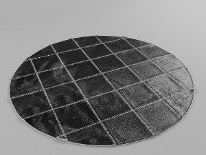 carpet pack 3 circular leather carpets Modelo 3D