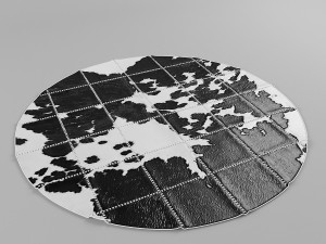 carpet pack 3 circular leather carpets Modelo 3D