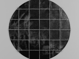 carpet pack 3 circular leather carpets Modelo 3D