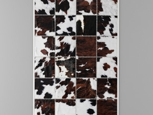 carpet pack 4 rectangular leather carpets 3D Model