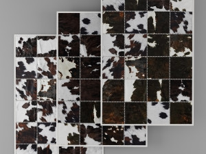carpet pack 5 rectangular leather carpets 3Dモデル