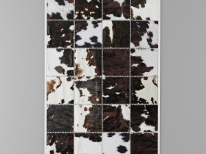 carpet pack 5 rectangular leather carpets 3D-Modell