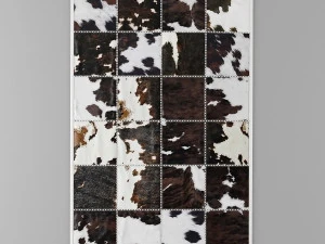 carpet pack 5 rectangular leather carpets 3D Model