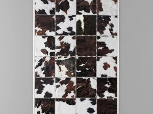 carpet pack 5 rectangular leather carpets 3D Model