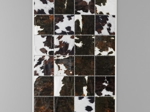 carpet pack 5 rectangular leather carpets 3D-Modell