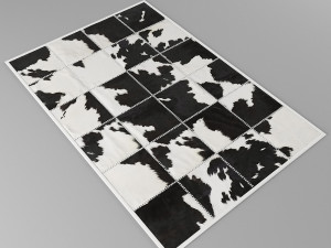 carpet pack 6 rectangular leather carpets Modelo 3D