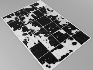 carpet pack 6 rectangular leather carpets Modelo 3D