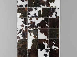 carpet pack 6 rectangular leather carpets 3D Model