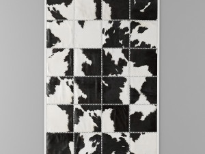 carpet pack 6 rectangular leather carpets Modelo 3D