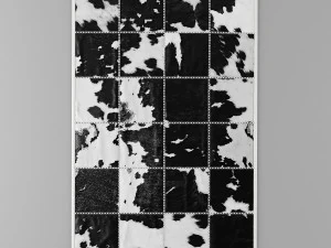 carpet pack 6 rectangular leather carpets 3D Model