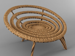 spiral chair dunelli 3Dモデル