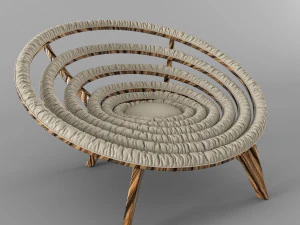 spiral chair dunelli 3D Model