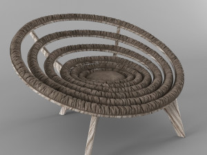 spiral chair dunelli 3D Model