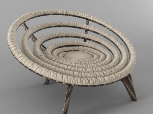 spiral chair dunelli 3D Model