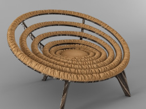 spiral chair dunelli 3D Model