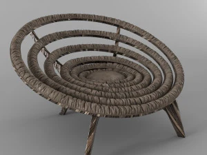 spiral chair dunelli 3D Model