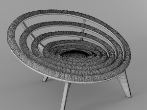 spiral chair dunelli 3D Model
