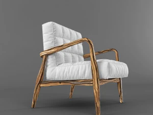 крісло середини століття 3D Модель