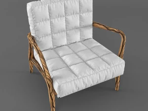 mid-century armchair 3D Model